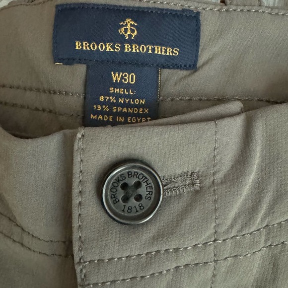 Brooks Brothers Gray Men's Solid Golf Shorts NWT Size 30 - Picture 7 of 7